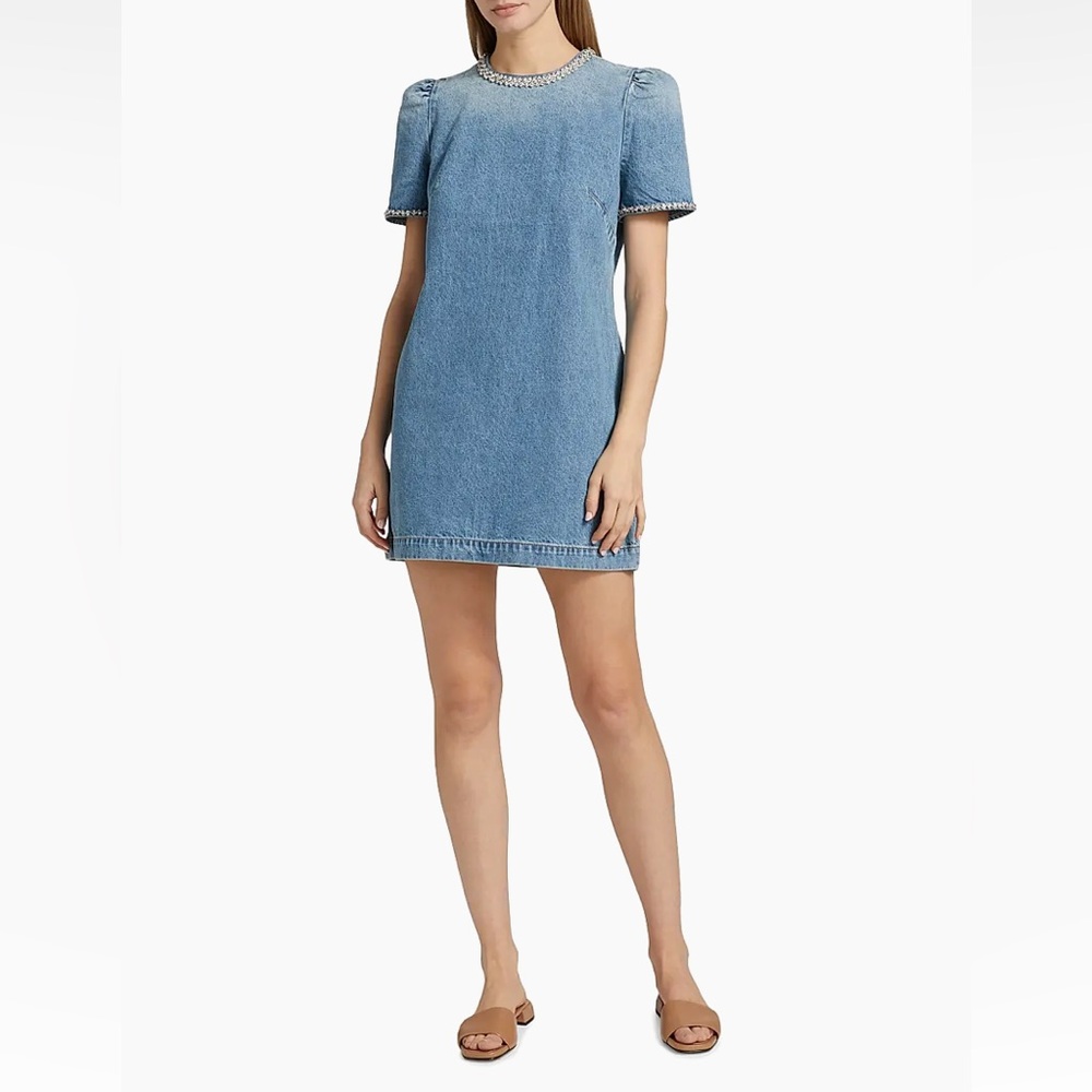 ZIMMERMANN Crystal Embellished Denim Dress